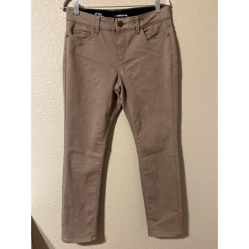 Liz Claiborne women’s SARA slim leg midrise pants size 8P
